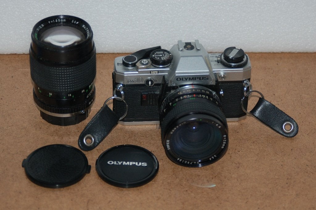 Olympus OM-10, Audio, Tv en Foto, Fotocamera's Analoog, Ophalen, Gebruikt, Spiegelreflex, Olympus