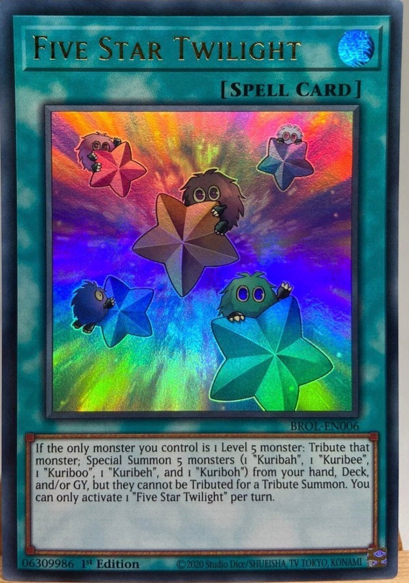 Yu-Gi-Oh! Five Star Twilight BROL 1st Edition !, Ophalen of Verzenden, Zo goed als nieuw, Losse kaart, Foil