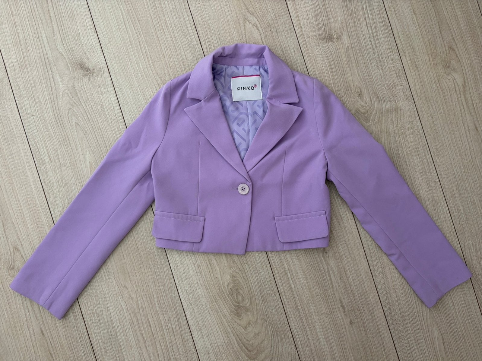 Pinko cropped blazer lila maat 8 jaar, Ophalen of Verzenden, Zo goed als nieuw, Meisje, Jas