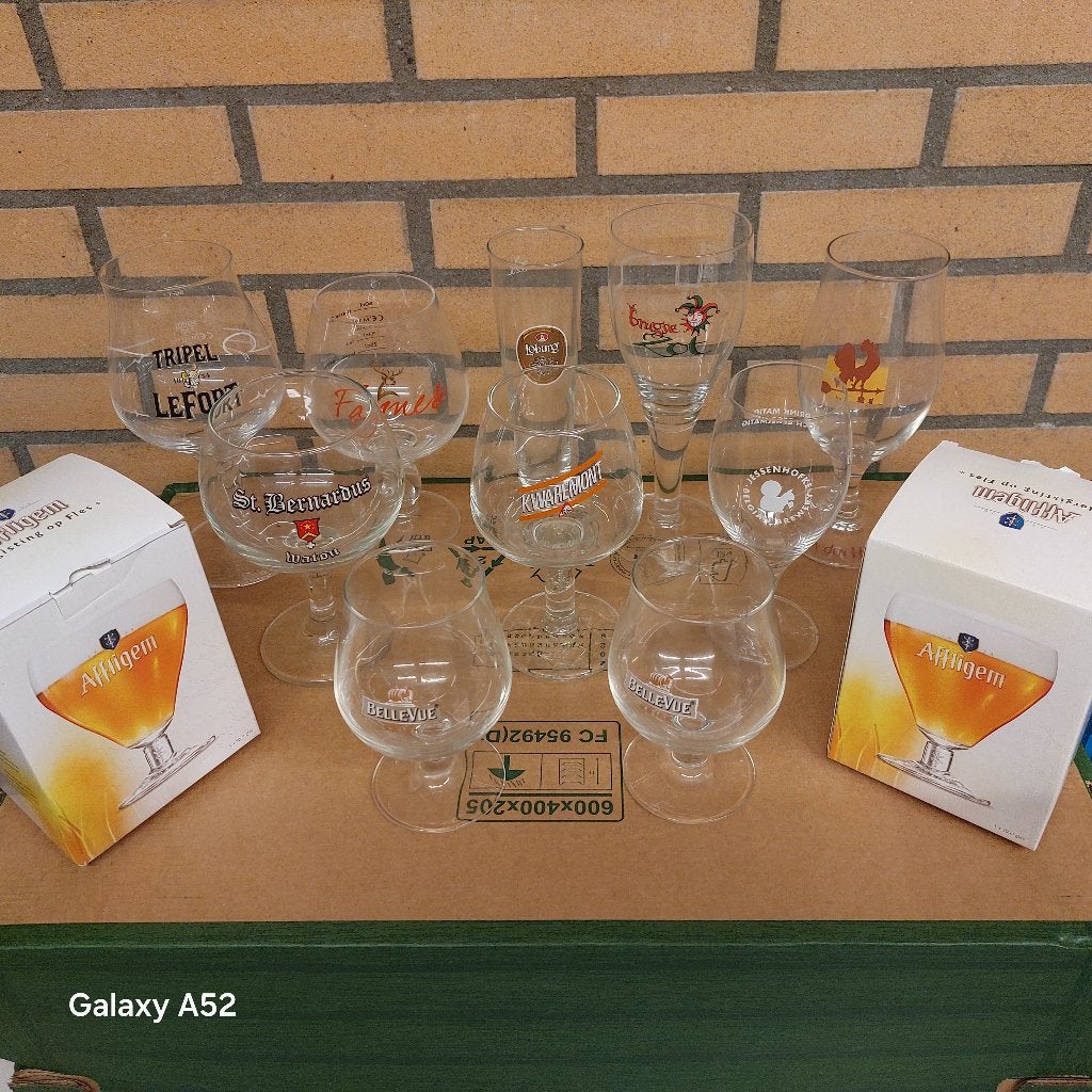 Collectie Belgische bierglazen, Verzamelen, Biermerken, Ophalen of Verzenden, Zo goed als nieuw, Glas of Glazen, Overige merken