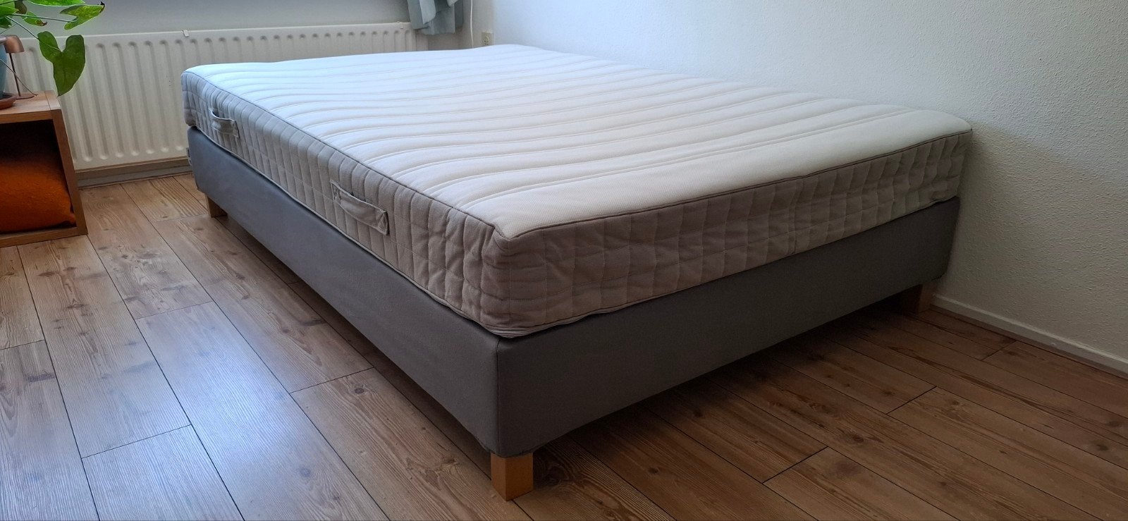 IKEA Espevär boxspring en Hamarvik matras 140x200, Huis en Inrichting, Ophalen, Gebruikt, 140 cm, Twijfelaar