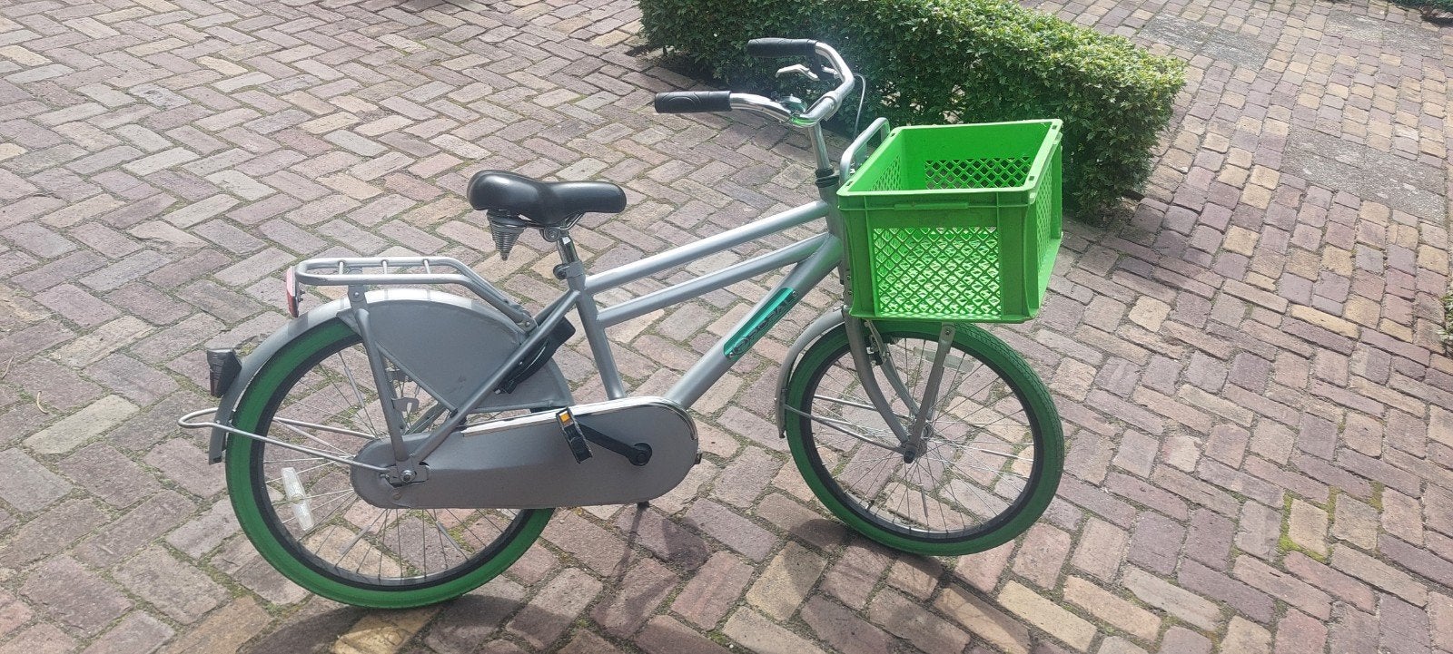 Jongensfiets 6-9 jaar met krat - Zo goed als nieuw, Overige merken, Terugtraprem, Zo goed als nieuw, Minder dan 49 cm