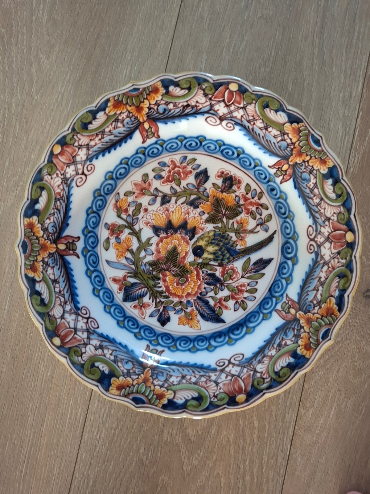 Set van 3 Makkum Tichelaar wandborden met vogeldecor, Ophalen