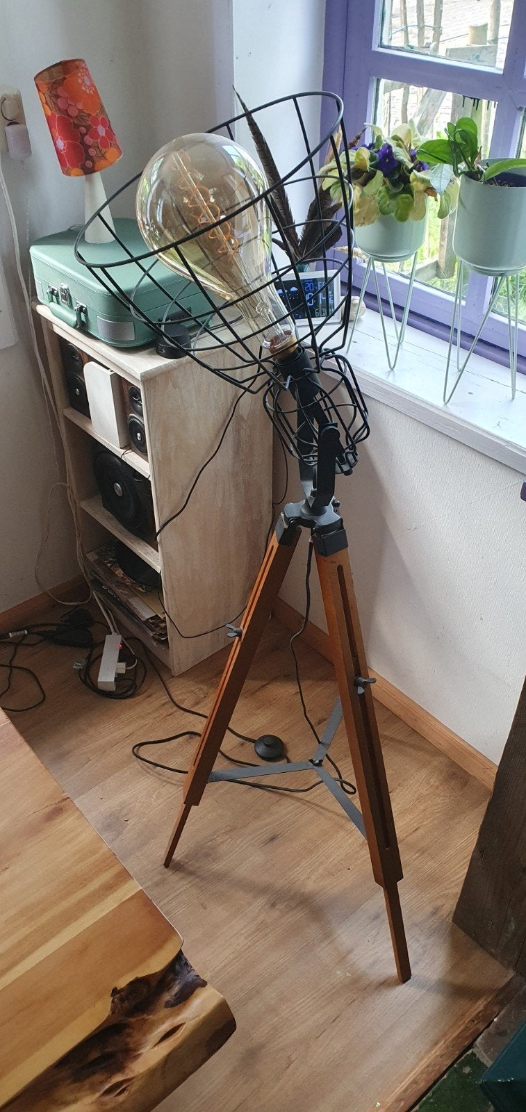 Kamer lamp op statief, Huis en Inrichting, Lampen | Vloerlampen, Ophalen of Verzenden, Minder dan 100 cm