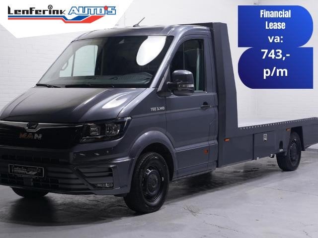 MAN TGE 2.0 TDI 140 pk Autotransporter Airco, Luchtvering Ap, Auto's, Voorwielaandrijving, Stof, Gebruikt, 4 cilinders