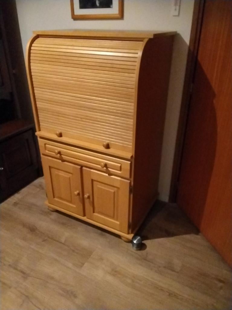 Degelijke computerkast blank eiken, zo goed als nieuw, Huis en Inrichting, Kasten | Computermeubels, 70 tot 120 cm, Ophalen of Verzenden
