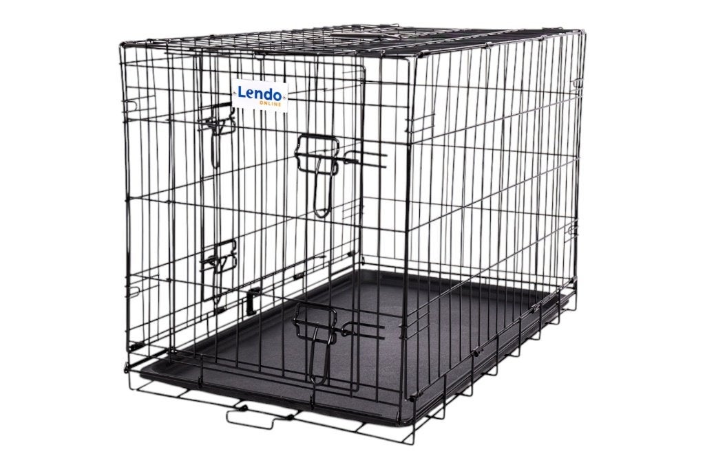 Hondenhok | Hondenbench Opvouwbaar 76x47x55cm Staal, Dieren en Toebehoren, Minder dan 65 cm, Info@lendo-online.eu, 75 tot 110 cm