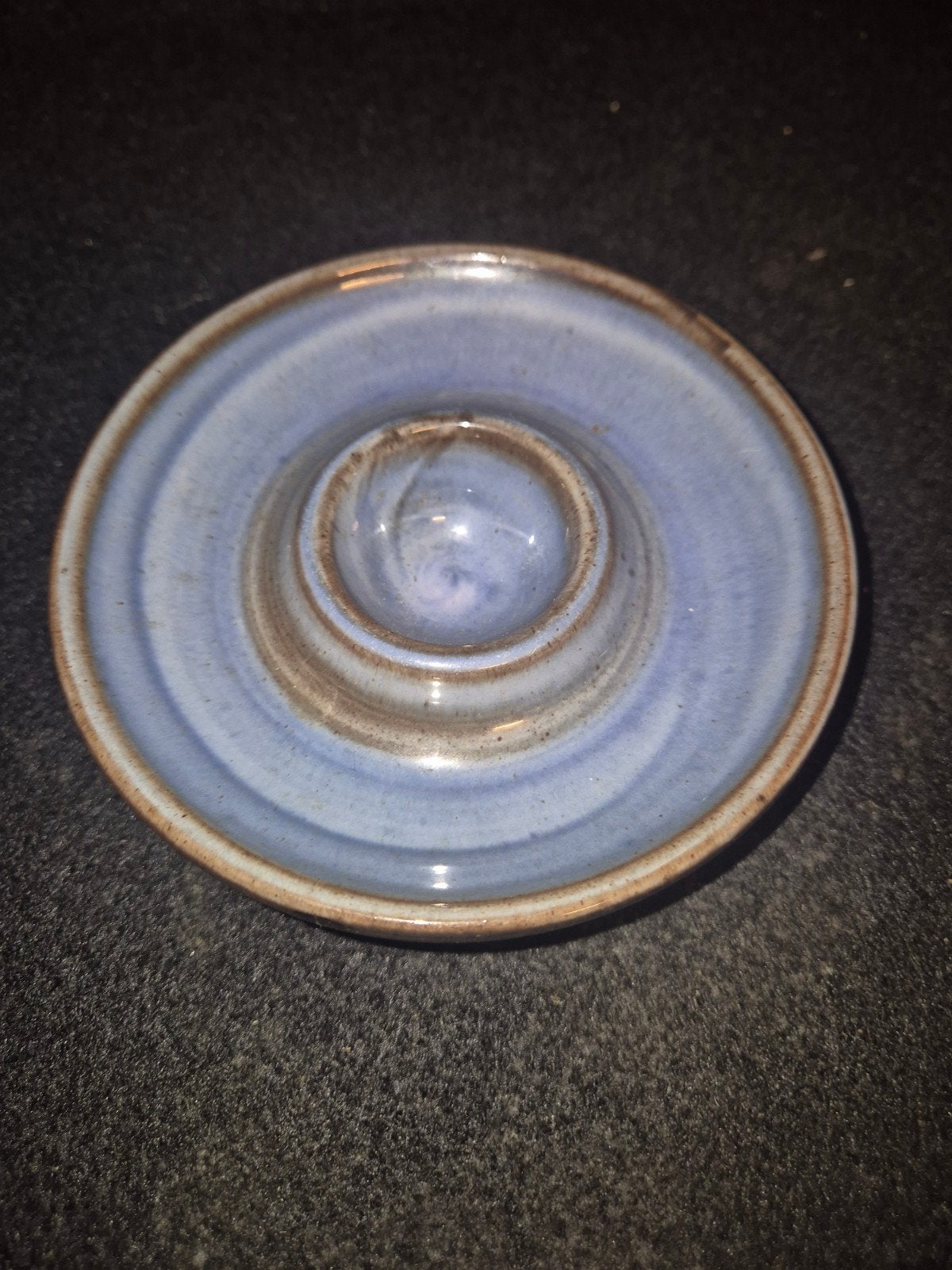 eierdopje blauw bruin volendams aardewerk, Antiek en Kunst, Ophalen of Verzenden