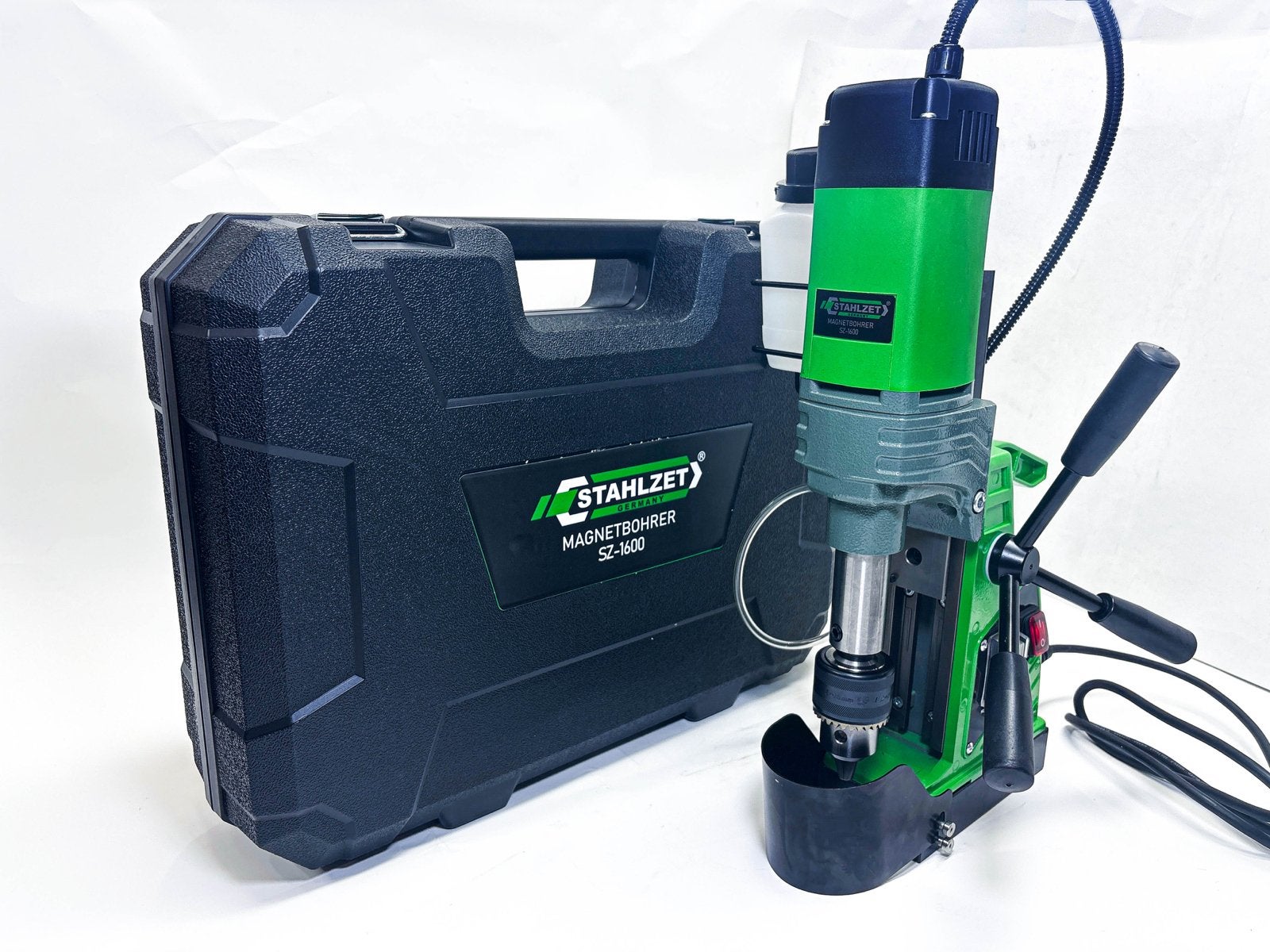 Stahlzet Magneetboormachine SZ-1600 met koffer, Doe-het-zelf en Verbouw, Ophalen of Verzenden, Zo goed als nieuw, 600 watt of meer