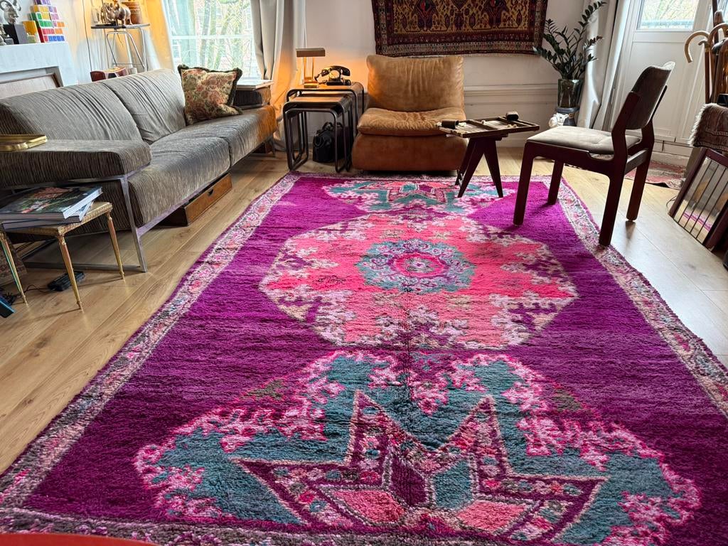 Vintage Marokkaans Atlas tapijt – 315 x 200 cm – wol, Bohemian  Eclectisch interieur 70s revival Maximalist retri, 1053ML, Amsterdam