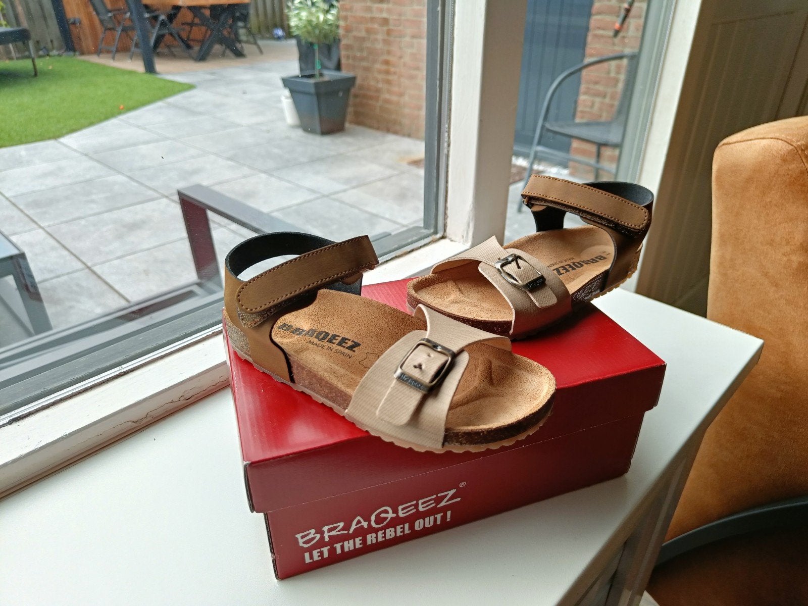 Nieuwe Braqeez leren sandalen maat 31, Schoenen, Nieuw, Ophalen of Verzenden, Braqeez