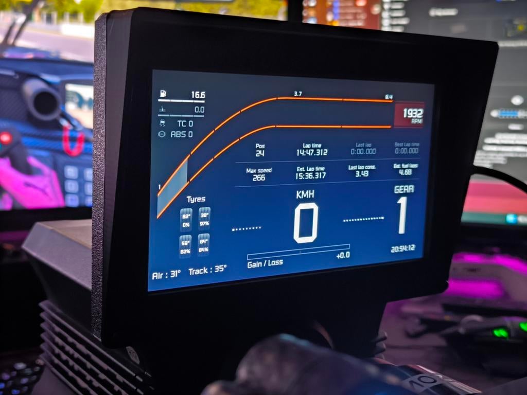 7" Sim Dashboard voor MOZA, Computers en Software, Ophalen of Verzenden, Nieuw, SimCrafted