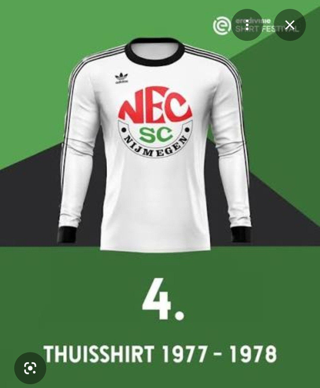 Ben op zoek: NEC Shirts - Thuisshirt 1977:-1978 en 1996-1997, Ophalen of Verzenden, Gebruikt, Shirt
