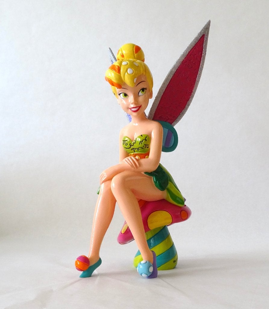 Disney’ Figuur “Tinker Bell” op paddestoel  Britto lijn., Ophalen of Verzenden, Overige figuren, Zo goed als nieuw, Beeldje of Figuurtje