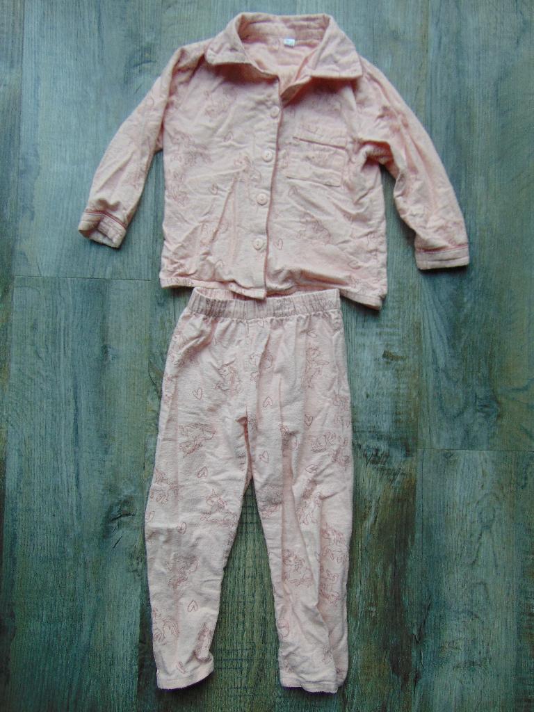 Pyjama setje roze flanel unicorns maat 98 / 104, Ophalen of Verzenden, Zo goed als nieuw, Meisje, Nacht- of Onderkleding