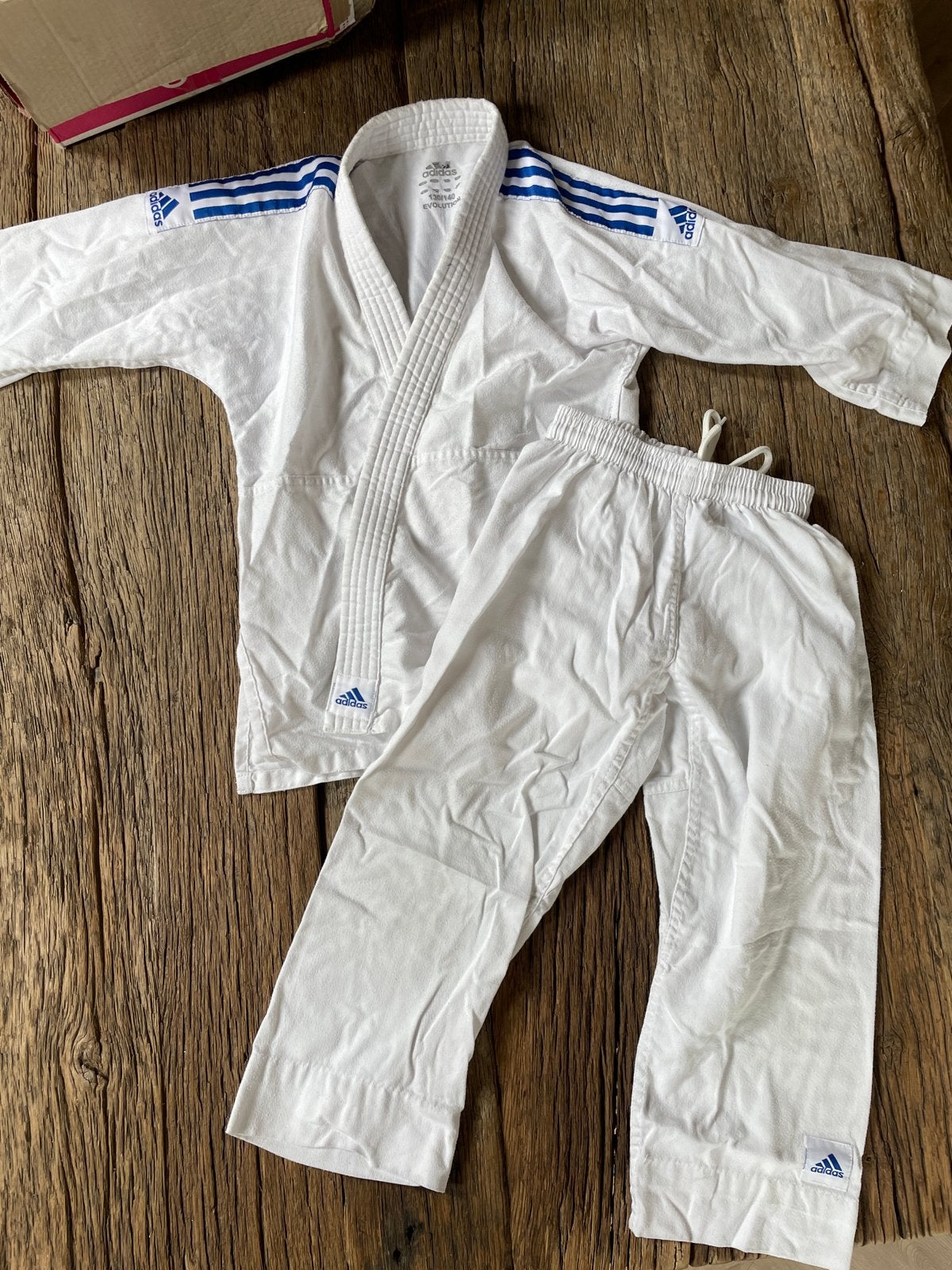 Adidas Judo Pak - Maat 130/140 cm, Ophalen of Verzenden, Gebruikt, Jongen of Meisje