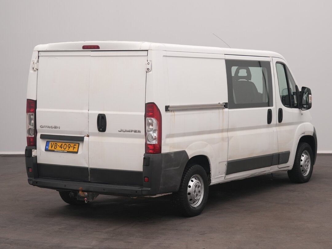 Citroën Jumper 2.2 Dubbel Cabine 130PK Gesloten bestelwagen, Auto's, Euro 5, Gebruikt, Citroën, Wit