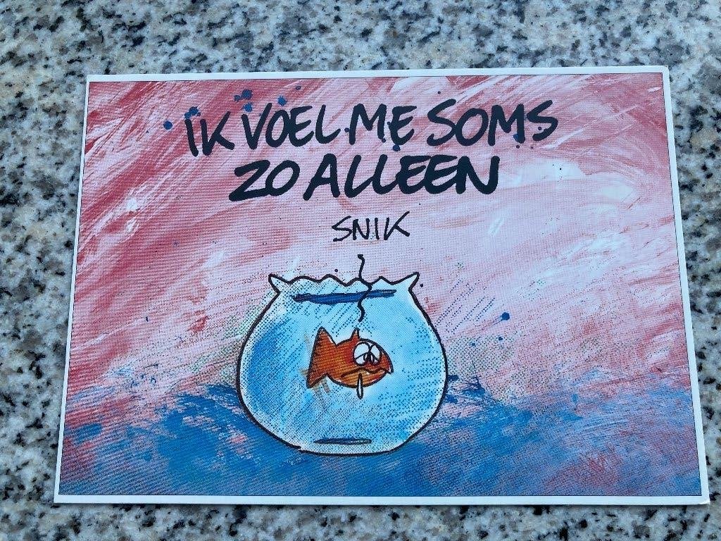 Kaart Ik voel me soms zo alleen Snik, Verzamelen, Ophalen of Verzenden, Overige thema's