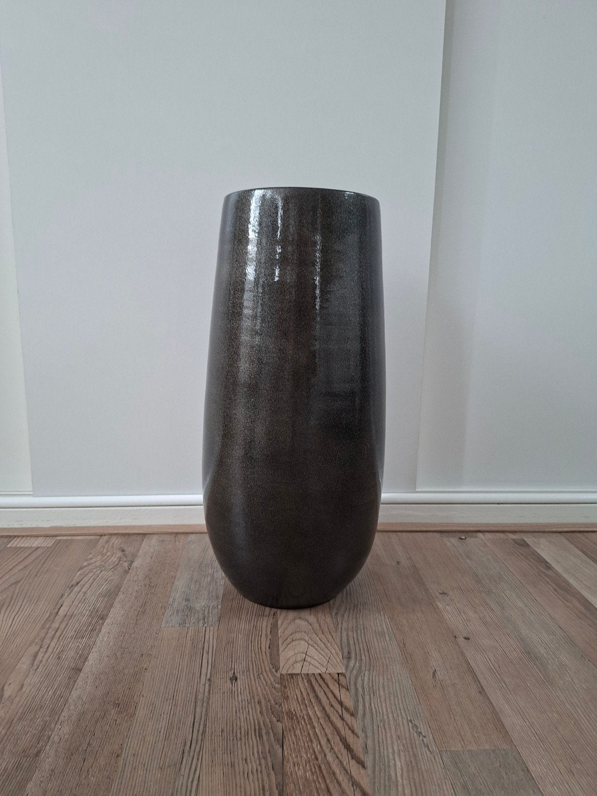 Moderne Antraciet Vloervaas - 50 cm Hoog, Antiek en Kunst, Ophalen