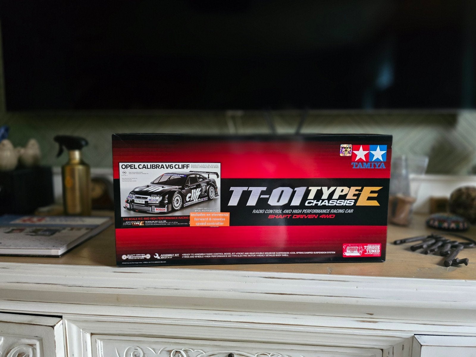 Tamiya Opel Calibra V6 Cliff Body met velgen en stickers, Hobby en Vrije tijd, Ophalen of Verzenden, Nieuw, Schaal 1:10, Onderdeel