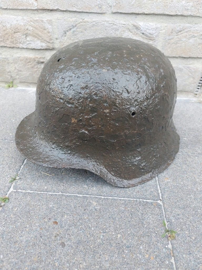 Duitse M42 Helm – Bodemvondst, Verzamelen, Ophalen of Verzenden, Landmacht, Duitsland, Helm of Baret