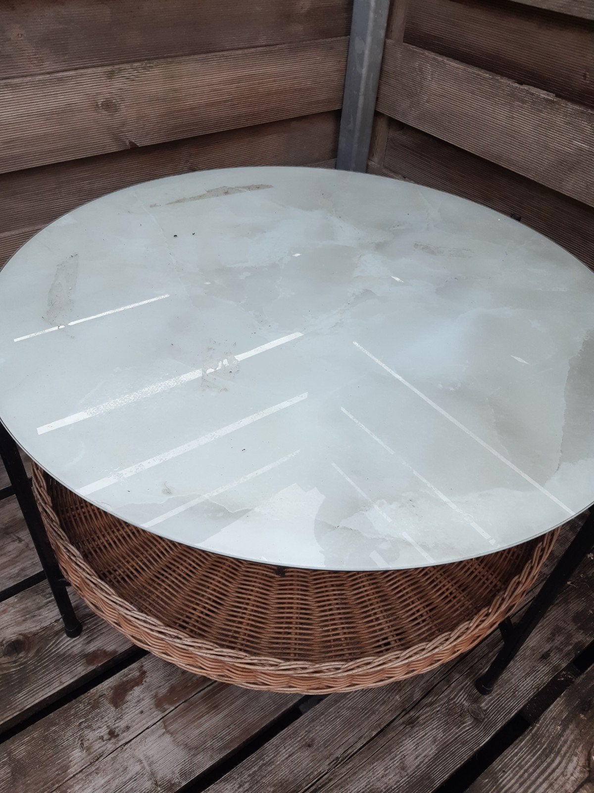 Salontafel rond 90CM  H 47CM, Ophalen, Gebruikt, Rond