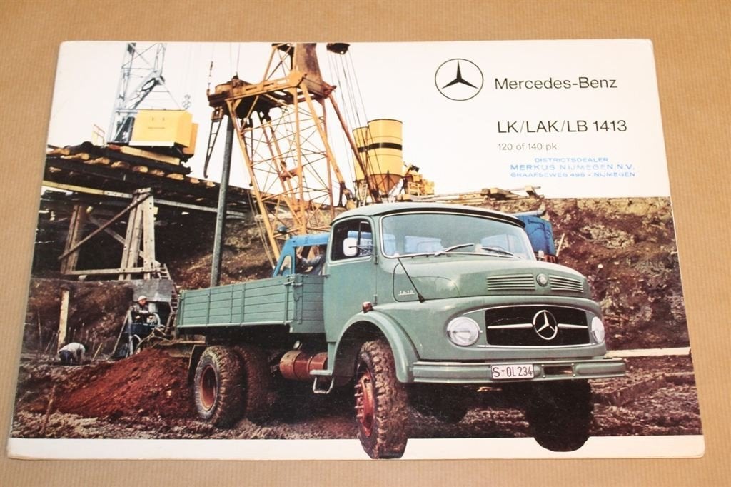 Brochure - Mercedes vrachtwagens LB 1413 - Ca 1965, Ophalen of Verzenden, Zo goed als nieuw, Tractor en Landbouw