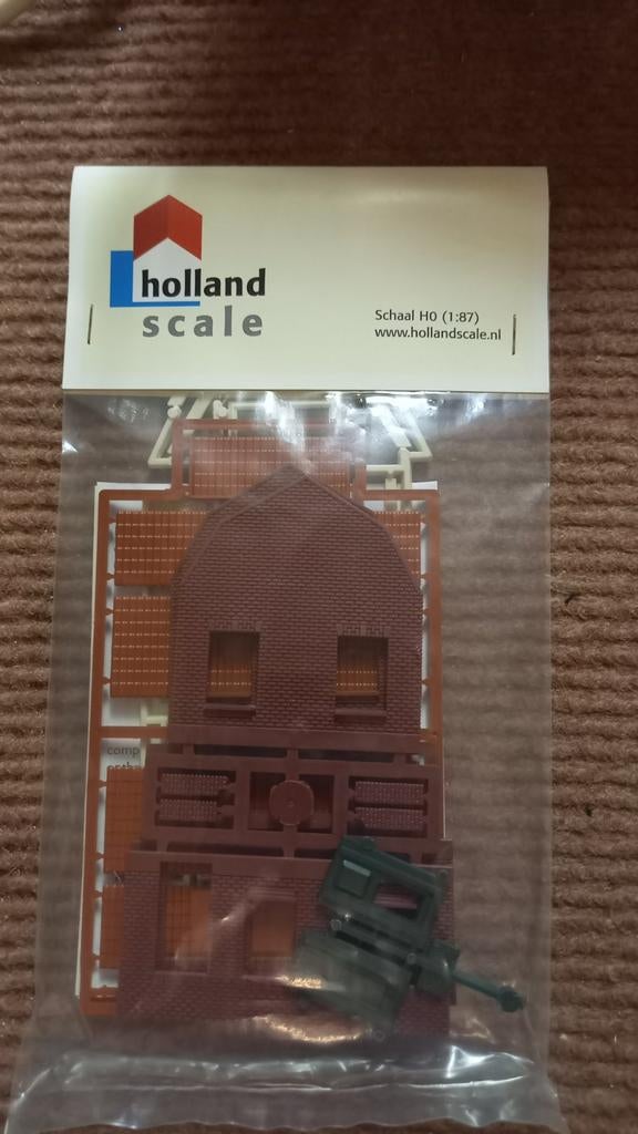 Holland Scale H0 (1:87) Huisje met typisch daklijn, Overige merken, Gelijkstroom of Wisselstroom, Brug, Tunnel of Gebouw, Nieuw