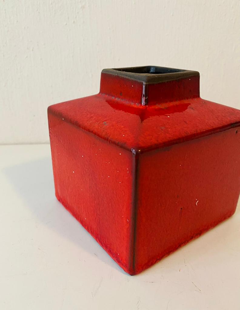 Vermeulen keramiek blokvaas , jaren 70, Verzamelen, Retro, Ophalen of Verzenden, Huis en Inrichting