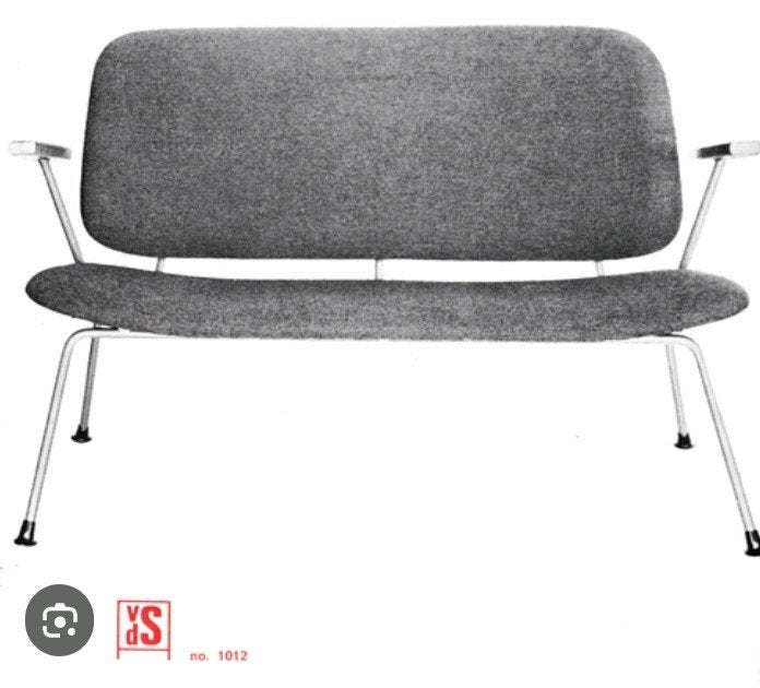 vintage Dutch Design Gijs van de Sluis 1012 bankje loveseat, Ophalen of Verzenden, Tweepersoons, Stof, Minder dan 150 cm