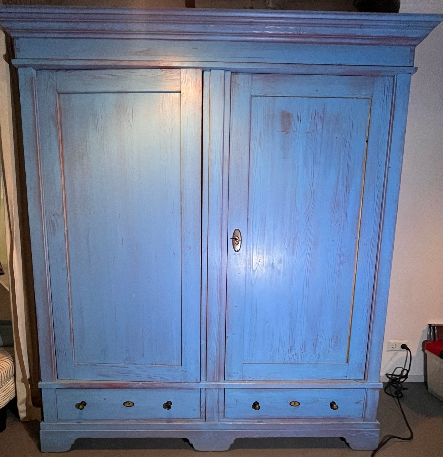Antieke Demontabele Kledingkast met Lades - H200/B180/D60, Ophalen
