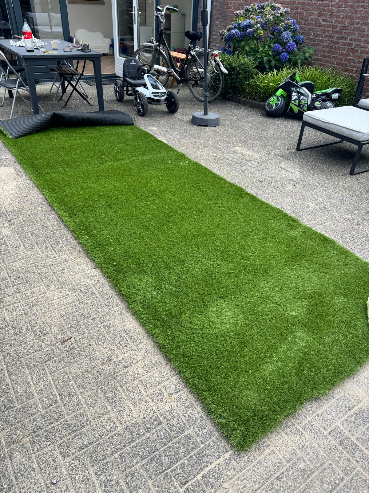 Overschot kunstgras 1,5 x 5,5 meter, Tuin en Terras, Gras en Kunstgras, Ophalen, Nieuw, Minder dan 10 m², Kunstgras
