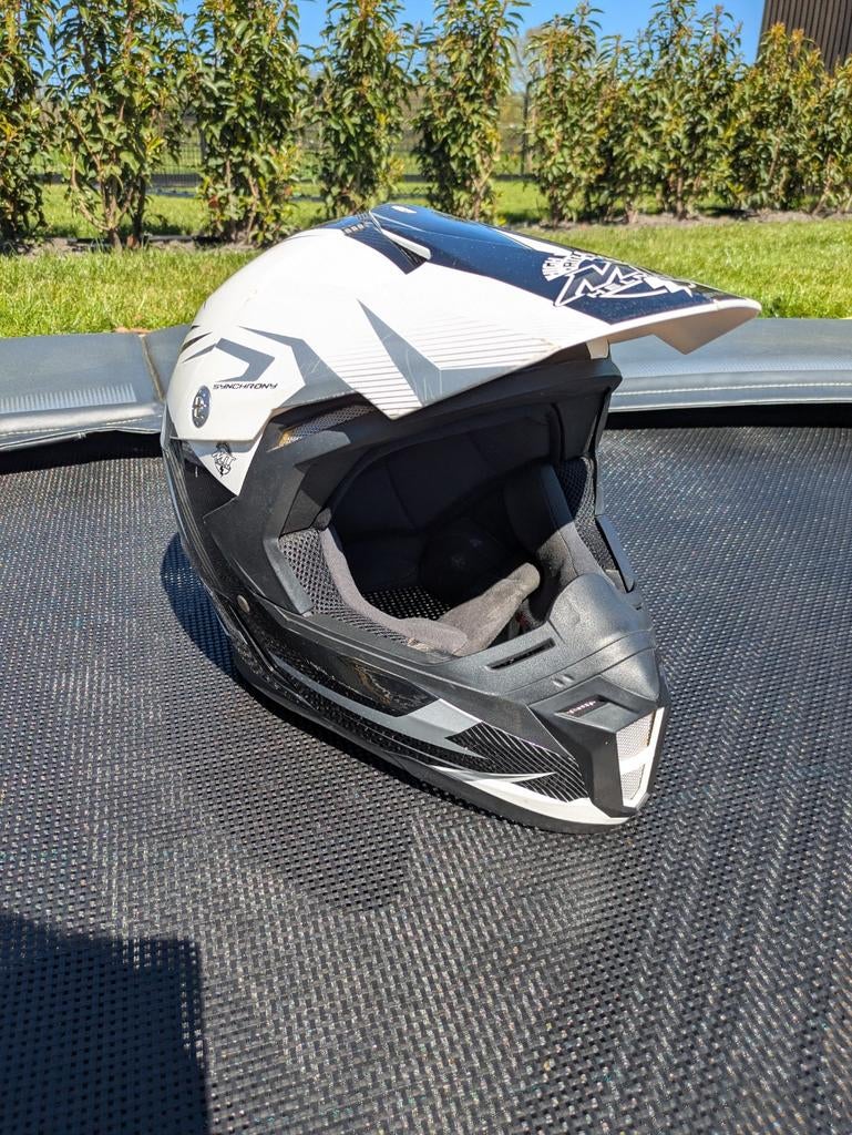 MT Helmets Crosshelm met bril, Ophalen of Verzenden, Gebruikt, Extra large of groter, MT Helmets