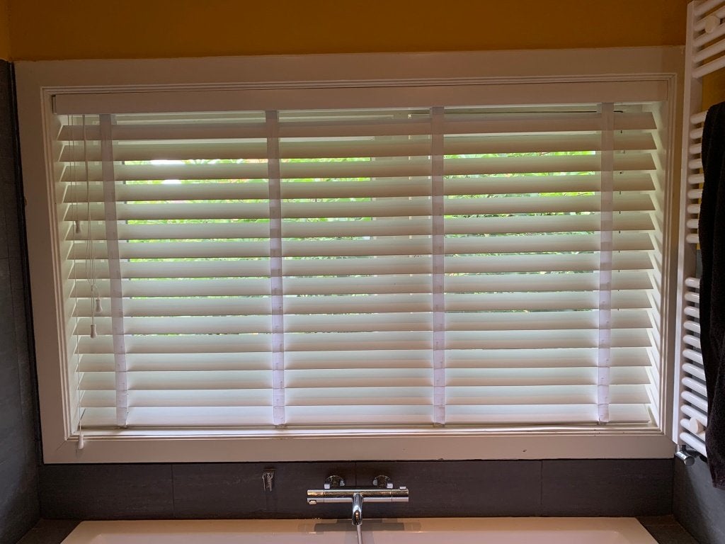 Luxaflex houten lamellen 188x107cm, Huis en Inrichting, Stoffering | Gordijnen en Lamellen, Ophalen, 107 cm, Overige merken, 188 cm