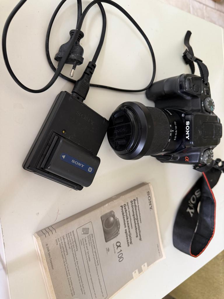 Sony Alpha 100 body lens, Audio, Tv en Foto, Fotocamera's Digitaal, Gebruikt, Spiegelreflex, Ophalen of Verzenden, Sony