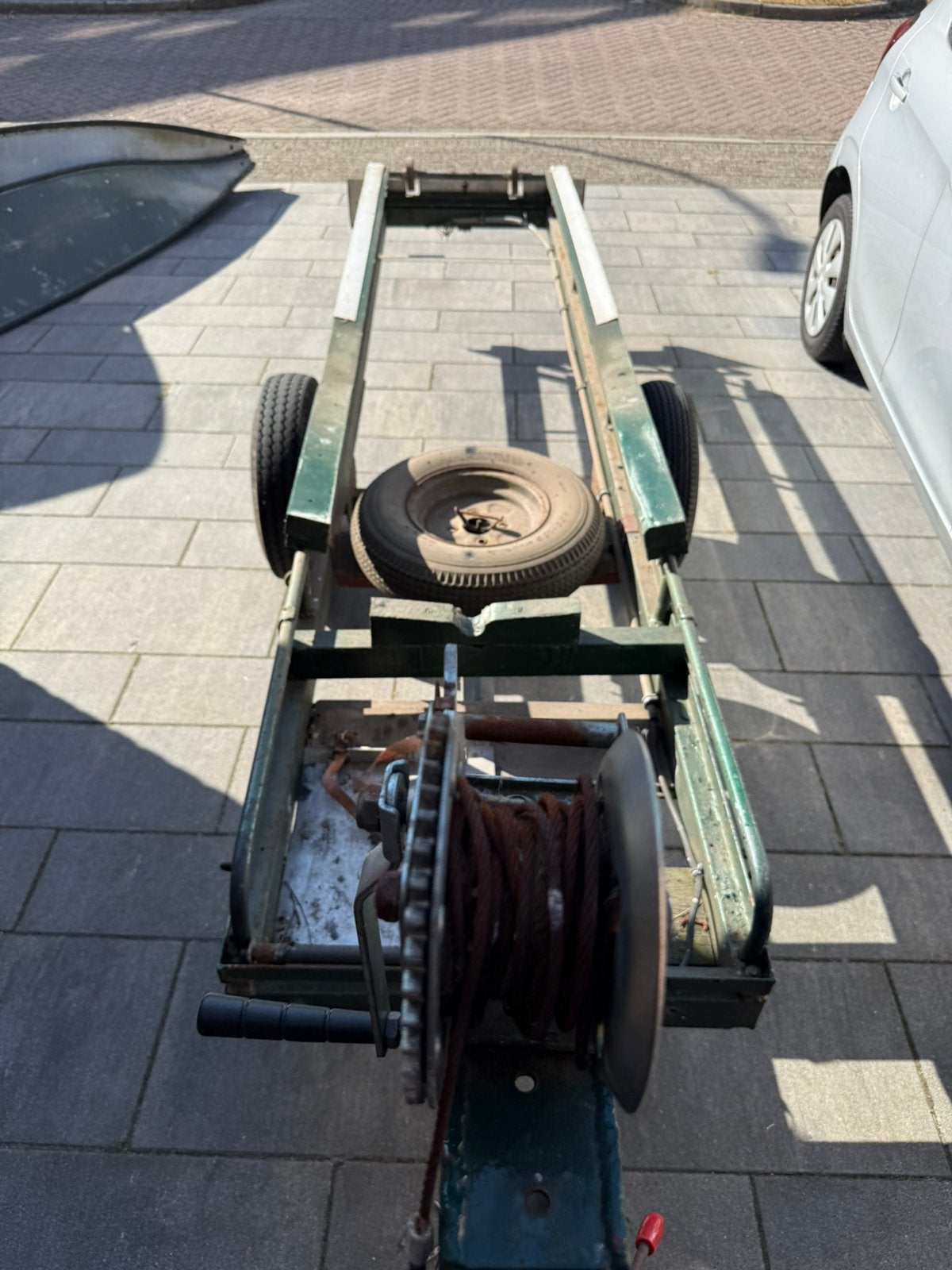 Trailer Boottrailer voor een boot tot max 4 meter, Watersport en Boten, Ophalen, Minder dan 1500 kg, Gebruikt, Overige typen