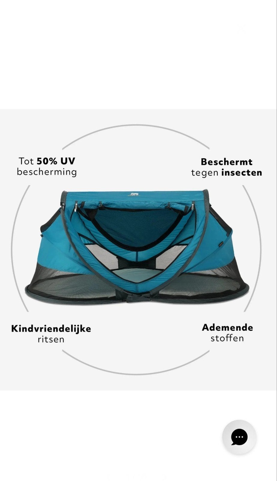 Deryan Peuter Luxe Reisbedje - Ideaal voor onderweg, Ophalen of Verzenden, Zo goed als nieuw, Reisbedje