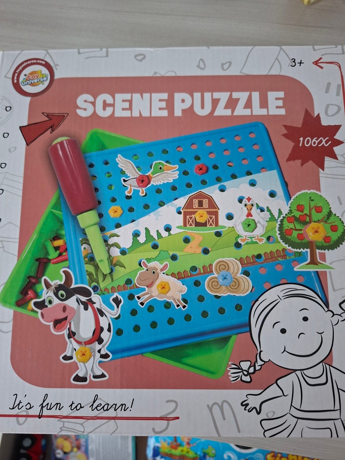 Scene Puzzel Boerderij Thema - Educatief Speelgoed, Ophalen of Verzenden, Nieuw, Knutselen