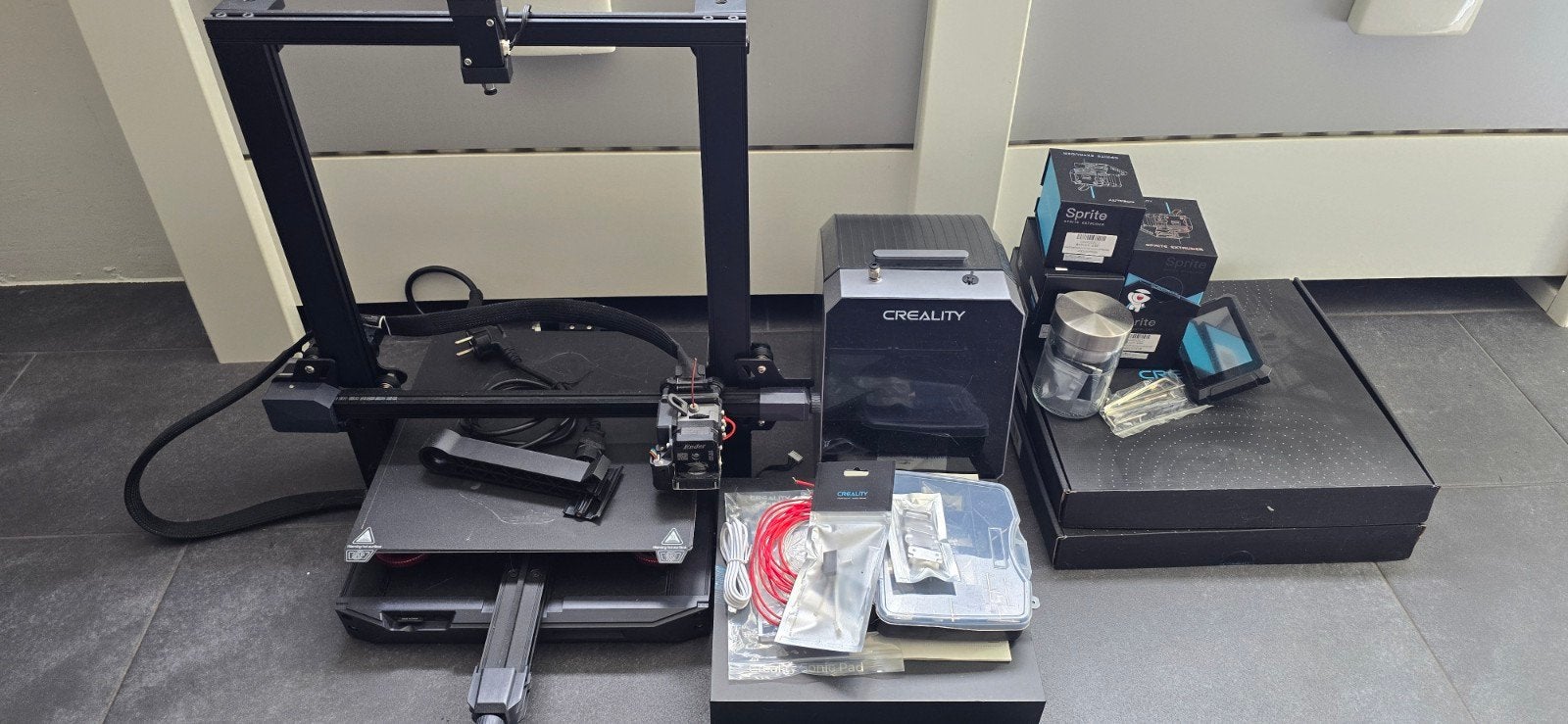 Creality Ender 3 S1 Plus 3D-printer met accessoires, Computers en Software, Ophalen, Zo goed als nieuw, Filament, Creality