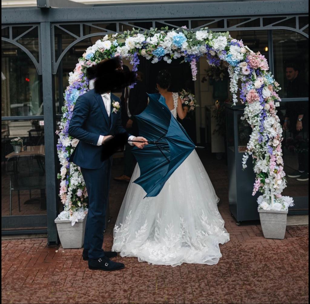 Bloemenboog voor bruiloft of evenement - Inclusief bloemen, Ophalen, Binnen, Textiel, Handgemaakt