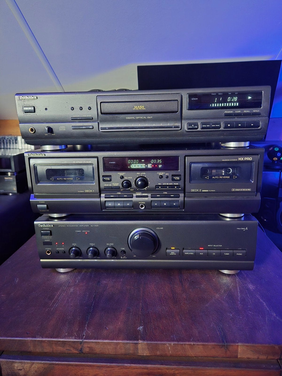 Technics Hifi Set: CD-speler, Cassettedeck, Versterker, Ophalen, Gebruikt, Cassettedeck, Losse componenten