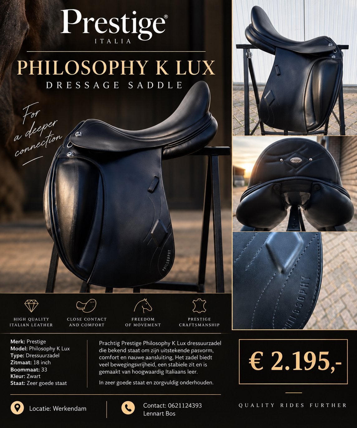 Te koop Prestige philosophy k lux, Ophalen of Verzenden, Zo goed als nieuw, Dressuur