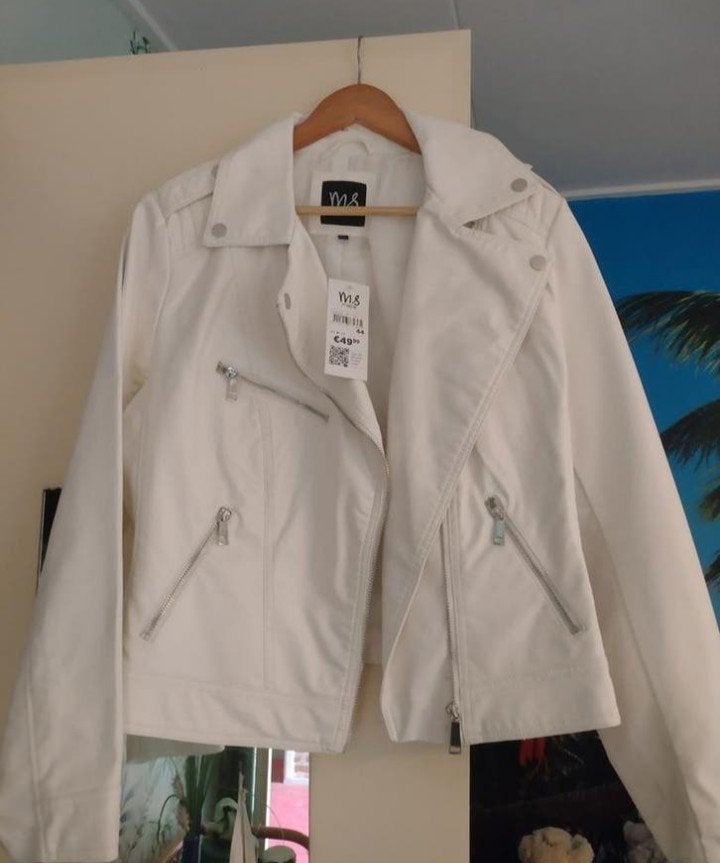 stoere biker jack, Ophalen of Verzenden, Nieuw, Maat 42/44 (L), Wit