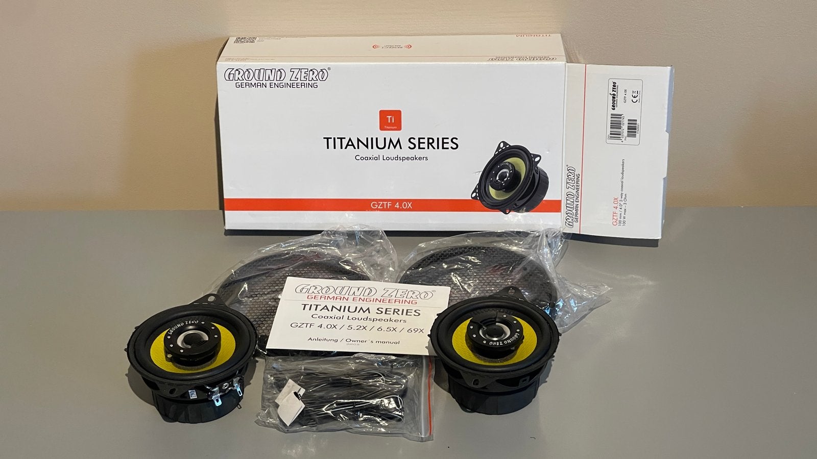 Ground Zero Titanium Series Coaxiale Luidsprekers GZTF 4.0X, Ophalen of Verzenden, Nieuw