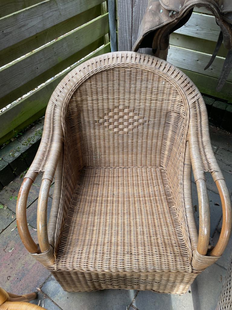 Rieten  stoel, Antiek en Kunst, Antiek | Meubels | Stoelen en Banken, Ophalen of Verzenden