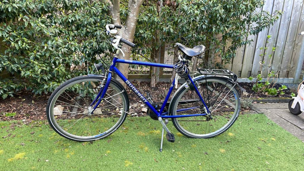 Blauwe Gudereit fiets - opknapper of voor onderdelen, Ophalen of Verzenden, Gebruikt, Overige merken, Versnellingen