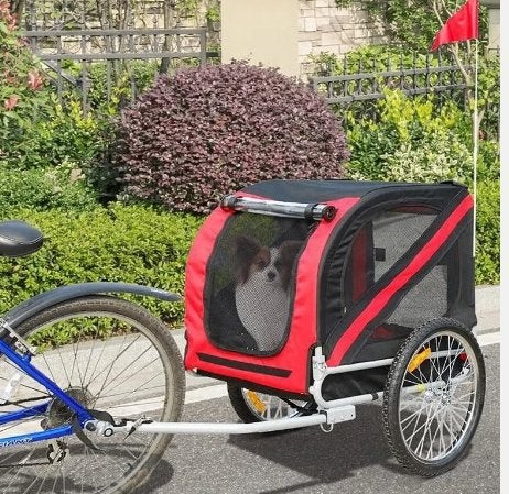 Luxe fietskar / fietstrailer overdekt RVS (130x90x73cm), Ophalen of Verzenden, Nieuw, Kinderkar
