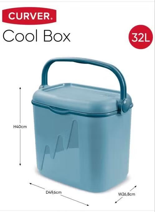 ZGAN! Curver Koelbox 32L 49.6x26.8x40cm Lichtblauw €18,99, Ophalen of Verzenden, Zo goed als nieuw, Koelbox, Koelelement