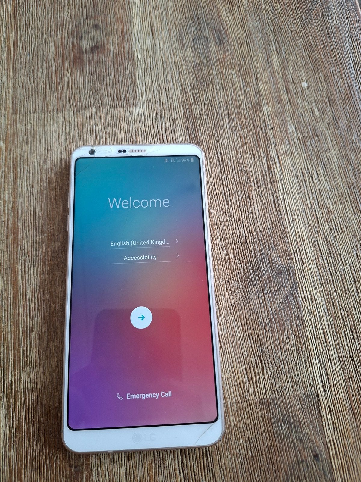 LG G6 – Werkend – Scherm met barst, Gebruikt, Overige modellen, Ophalen of Verzenden, Zonder simlock