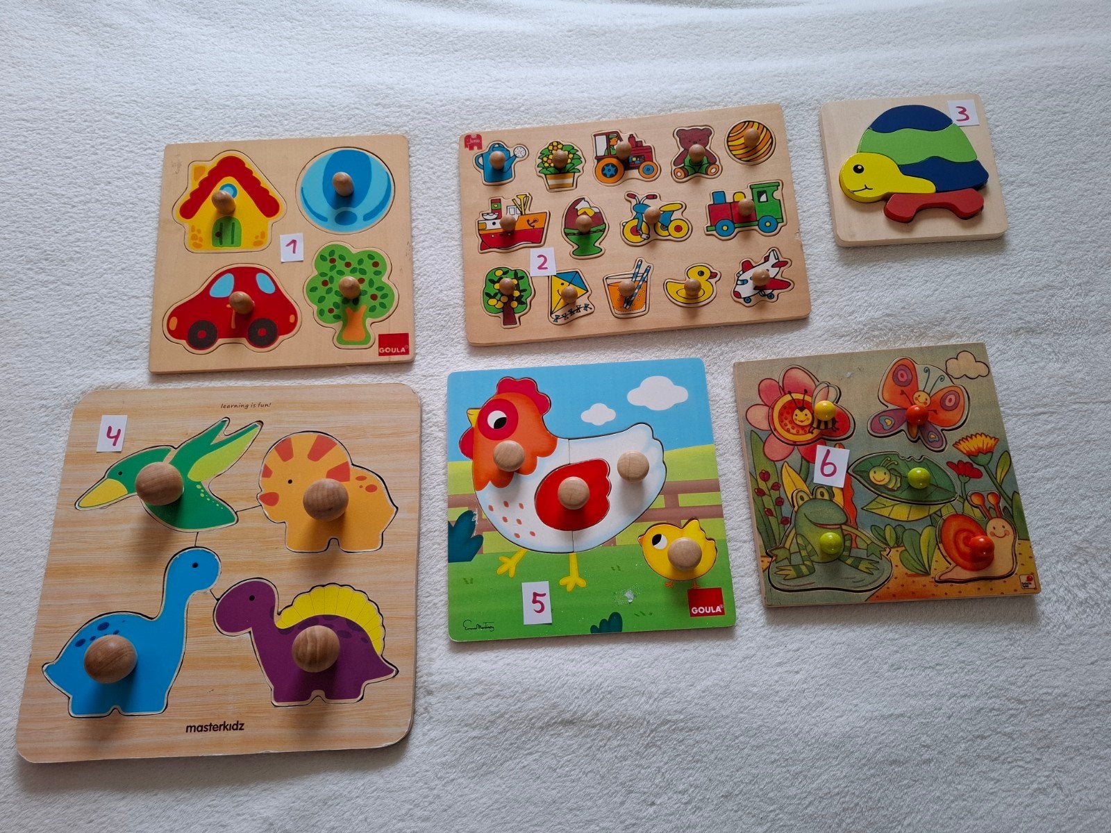 6x houtenpuzzels. 1 partij te koop., Kinderen en Baby's, Speelgoed | Kinderpuzzels, Ophalen of Verzenden